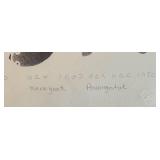 LR - "Hawks Hunting Otter" Limited Edition Inuit Print by Kanayook Povungnituk