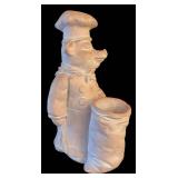 LR - Chef Pig Ceramic Planter or Utensil Holder Decor