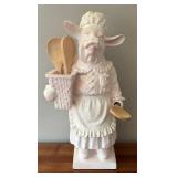 LR - Fleur de Lis 1999 Pig Chef Kitchen Utensil Holder