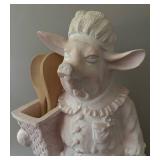 LR - Fleur de Lis 1999 Pig Chef Kitchen Utensil Holder
