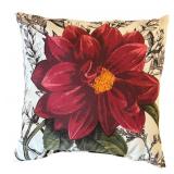 LR - Set of 4 Decorative Accent Pillows with Floral and Pattern Designs