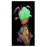 P - Vintage Colorful Metal Dog Yard Decor