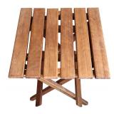 P - Wooden Folding Slat Side Table / Plant Stand