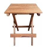 P - Wooden Folding Slat Side Table / Plant Stand