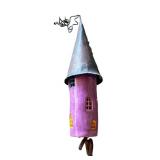 G - Set of 5 Decorative Yard Stakes with Whimsical Houses and Beaded Branch