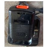 G - Black+Decker 40V LSW40 Cordless Leaf Blower with Charger and Battery