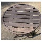 G - Round Folding Patio Table with Slatted Top
