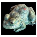 G - Set of 2 Adorable Cement Frog Statues