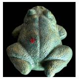 G - Set of 2 Adorable Cement Frog Statues