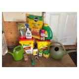 G - Large Garden Care Lot with Watering Cans, Weed Preventer, Plant Food, Tools, Kneeler and More