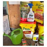 G - Large Garden Care Lot with Watering Cans, Weed Preventer, Plant Food, Tools, Kneeler and More