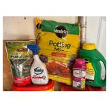 G - Large Garden Care Lot with Watering Cans, Weed Preventer, Plant Food, Tools, Kneeler and More