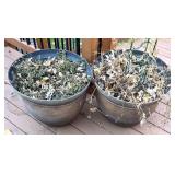 BY - Pair of Large Resin Planter Pots
