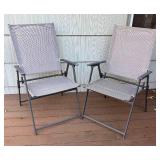 BY - Pair of Folding Patio Chairs