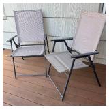 BY - Pair of Folding Patio Chairs