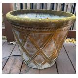 BY - Pair of Foam Planters with Geometric Design