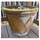 BY - Pair of Foam Planters with Geometric Design