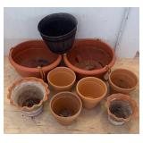 G - Variety of Planter Pots Assorted Styles and Sizes