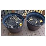 BY - Pair of Large Resin Planter Pots