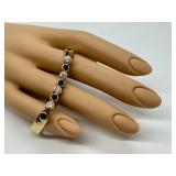 14k Gold Italian Sapphire and Diamond Tennis Bracelet