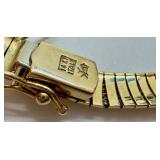 14k Gold Italian Sapphire and Diamond Tennis Bracelet