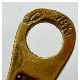 18K Gold Sapphire and Diamond Hoop Earrings