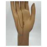 14K Gold 18 Inch Box Chain Necklace, 1.53 Grams