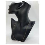 14K Gold 18 Inch Box Chain Necklace, 1.53 Grams