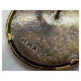 MMA Reproduction Ancient Greek Coin Earrings with Gold-Tone Trim