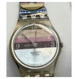Swatch Swiss Quartz Wristwatch with Decorative Metal Band