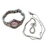 Anne Klein Ladies Quartz Watch and Crystal Pendant Necklace Set