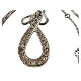 Anne Klein Ladies Quartz Watch and Crystal Pendant Necklace Set