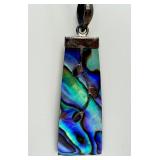 Sterling Silver Abalone Necklace and Earring Set