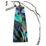 Sterling Silver Abalone Necklace and Earring Set