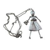 Dottie Lady 32-Inch Necklace with Polka Dot Dress Pendant