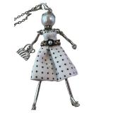 Dottie Lady 32-Inch Necklace with Polka Dot Dress Pendant
