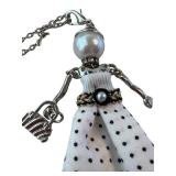 Dottie Lady 32-Inch Necklace with Polka Dot Dress Pendant