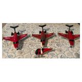 Lot of 3 Vintage 1979 Tonka Die-Cast Planes and 1 Helicopter
