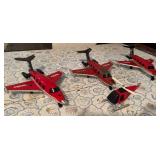 Lot of 3 Vintage 1979 Tonka Die-Cast Planes and 1 Helicopter