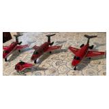 Lot of 3 Vintage 1979 Tonka Die-Cast Planes and 1 Helicopter