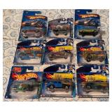 Collection of 9 Hot Wheels Die-Cast Cars in Original Packaging