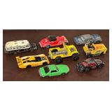 Collection of 8 Vintage Die-Cast Toy Cars and Trucks