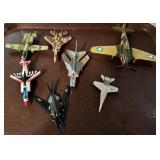 Lot of 7 Die-Cast Toy Airplanes, some including Military & USAF markings
