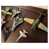 Lot of 7 Die-Cast Toy Airplanes, some including Military & USAF markings