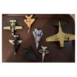 Lot of 7 Die-Cast Toy Airplanes, some including Military & USAF markings