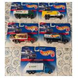 Set of 5 Hot Wheels Haulers Die-Cast Trucks in Original Packaging