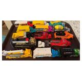 Set of Diecast Toy Trucks and Maintenance Haulers