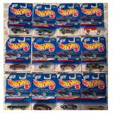 Lot of 12 Hot Wheels First Editions, Race Team, and Track Series Cars in Original Packaging
