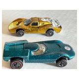 Set of 4 Vintage Hot Wheels Redlines Cars - Chaparral 2G, Ford MK IV, Turbo Fire