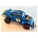 Vintage 1970 Hot Wheels Redline Evil Weevil in Metallic Blue